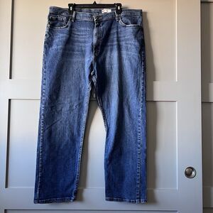 Wrangler Premium Quality Men Relaxed Fit Denim Blue Jeans Sz 42x30 Cowboy Rugged